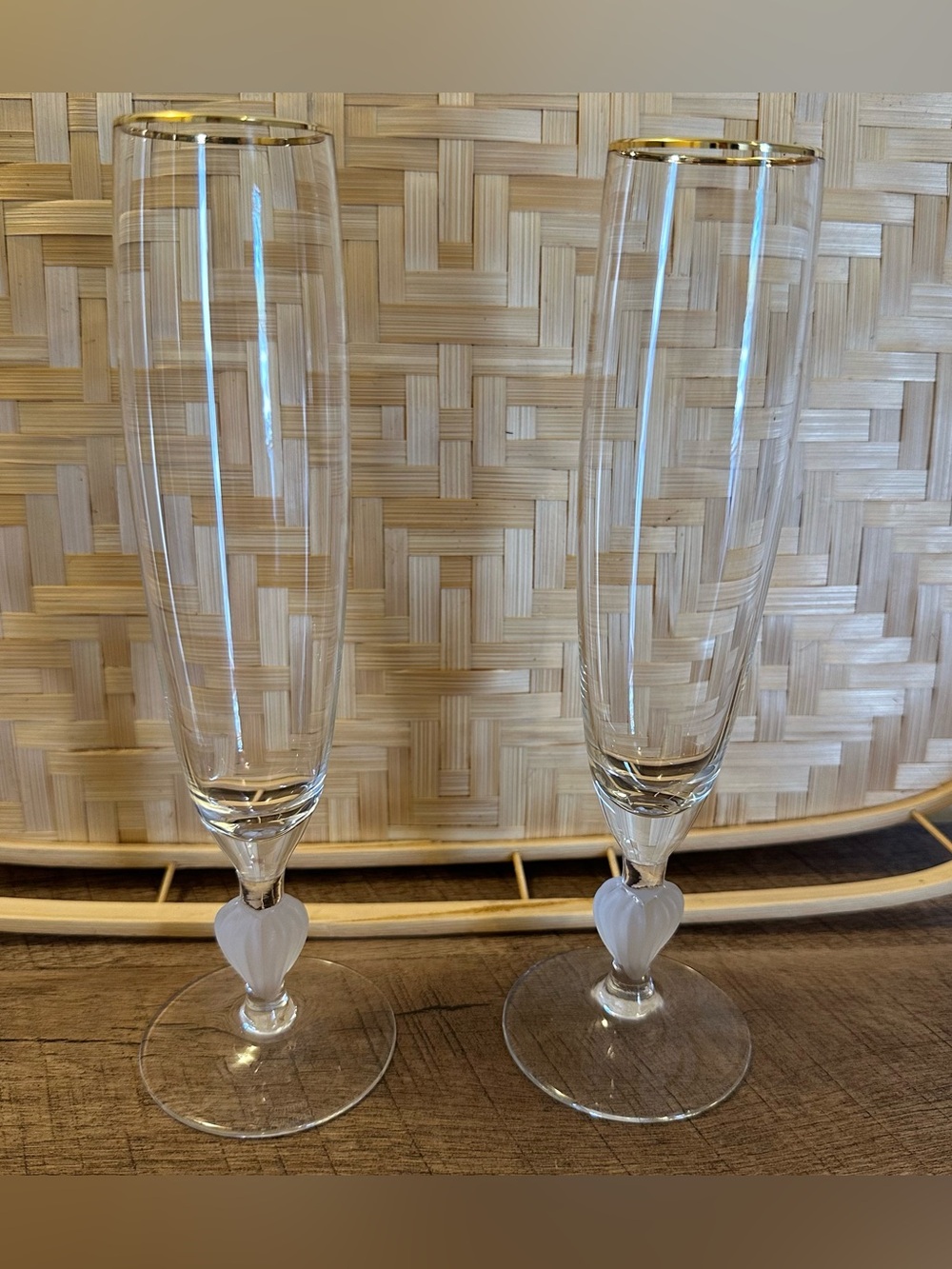 Waterford MARQUIS-SWEET MEMORIES-Crystal Frosted Heart Champagne Gold Trim-9 1/8
